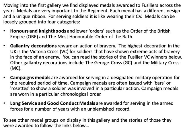Medal text